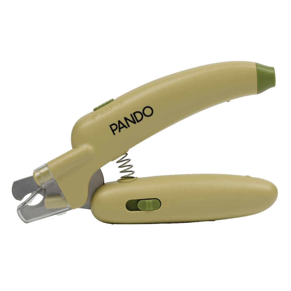 กรรไกรตัดเล็บสัตว์เลี้ยง PANDO พร้อมไฟ WHITE LIGHT ,สีเขียว